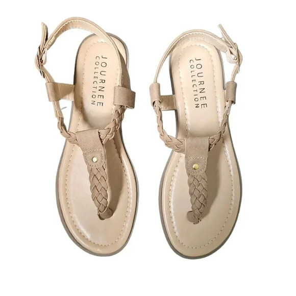 Journee Collection Genevive Women's Sandals Size 7‎ - Picture 2 of 8